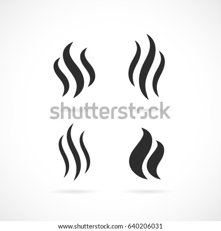 Smoke vector eps icon on white background