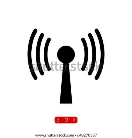 Wireless Icon , stock vector illustration flat design style