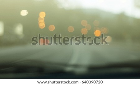 tunnel drive, blurred background