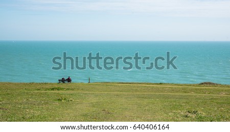 View towards the sea from The Seaford Head, 