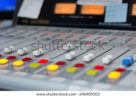 mixer sound control room.