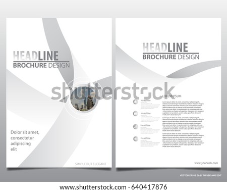 Silver abstract annual report Brochure design template vector. Business Flyers infographic magazine poster.Abstract layout template ,Book Cover presentation portfolio.