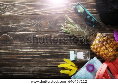 Pineapple fruit and summer concept