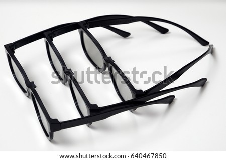 3D glasses isolated background