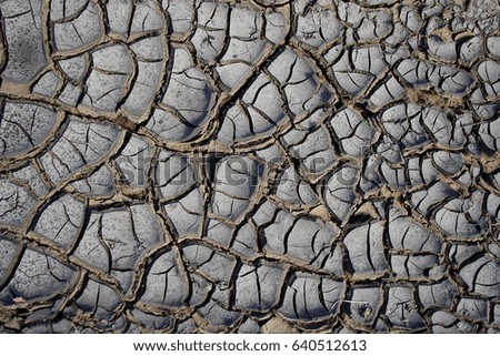 Natural pattern of cracked earth from a drought, textural background
