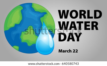 World water day poster design illustration