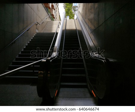 escalator upwards to the Oktoberfest