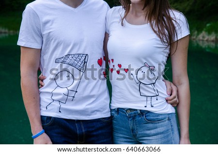 Couple shirts Royalty-Free Stock Photo #640663066
