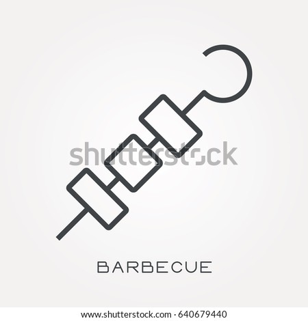 Line icon barbecue