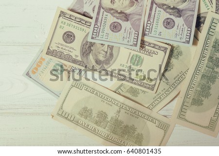 Background with hundred-dollar bills