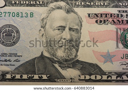 Fifty Dollar Bill Macro 50 Usd President Royalty Free Stock Photo Avopix Com