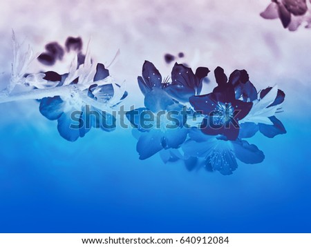 Watercolor image of flowering branches