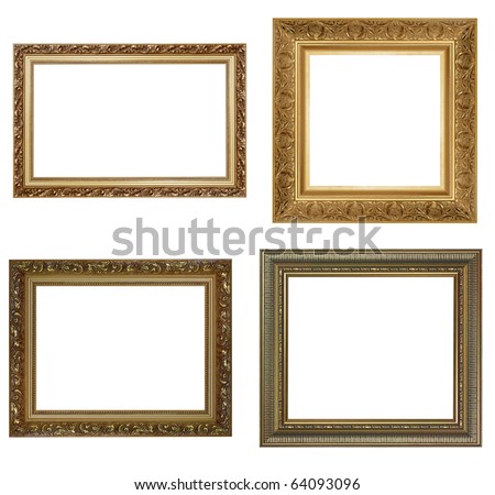 Four antique picture frames. High resolution