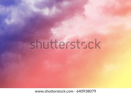 Colorful cloud for background and postcard.Abstract and pastel color.
