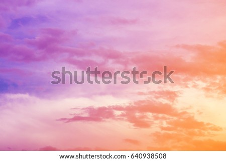 Colorful cloud for background and postcard.Abstract and pastel color.
