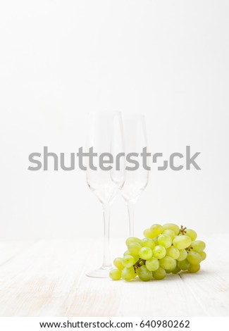 Drink recipes from grapes on a white background. Background image.