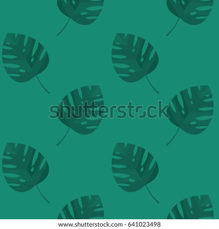 Palm leaf seamless vector pattern