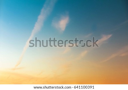 Twilight sky with clouds