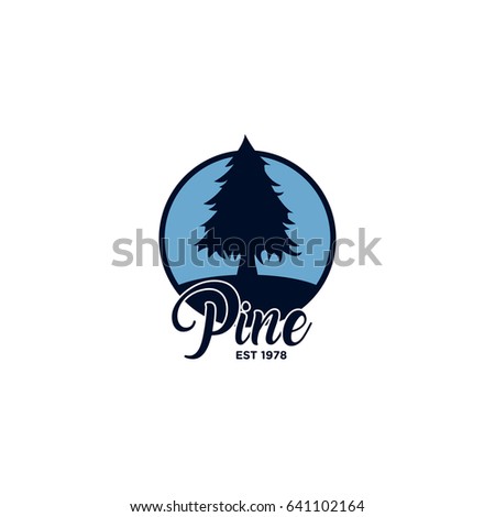 Flat Pine Logo Template