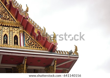 golden roof temple , Bangkok , Thailand