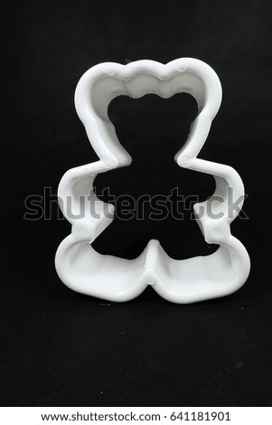Plastic White Cookie Cutters (teddy)