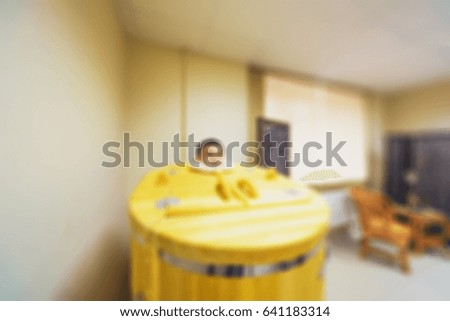 Blurred background of the interior. Office of the center for traditional Chinese medicine