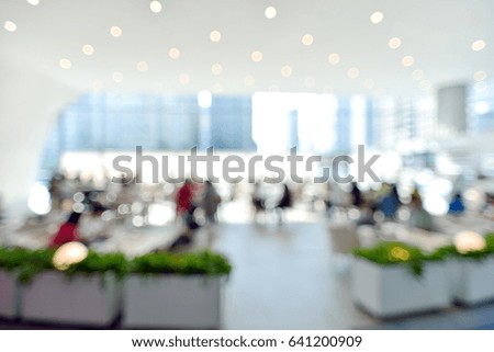 Abstract blur coffee shop cafe and restaurant interior for background