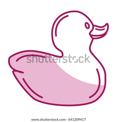 cute ducky toy isolated icon