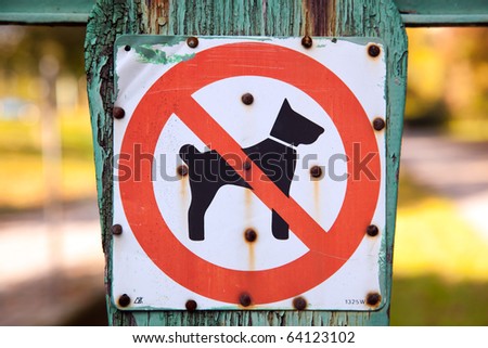 No dog allowed