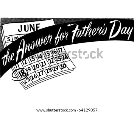 The Answer For Fathers Day - Ad Banner - Retro Clipart