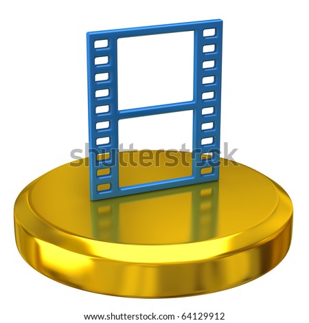 Film icon on gold podium