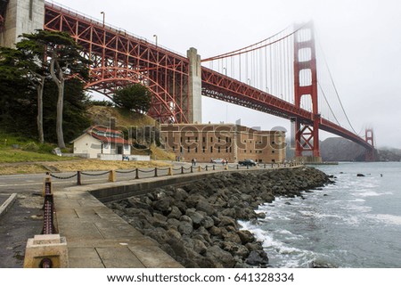 The Golden Gate Bridge as seen from Fort Point. San Francisco, California.