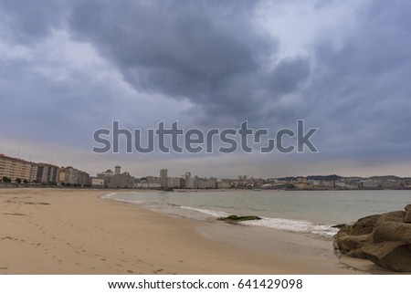 Orzan beach (La Coruna, Spain).