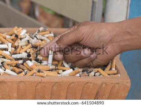 cigarette in ashtray. health concept.