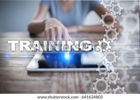 Training and development Professional growth. Internet and education concept. .