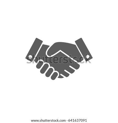 Business handshake Icon in trendy flat style isolated on white background. Award symbol for your web site design, logo, app, UI. Vector illustration, EPS10.