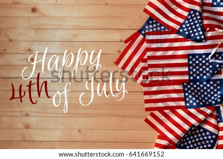 Happy Fourth of July USA Flag