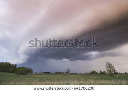 Landscape with storm clouds