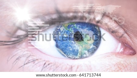 Digital composite of Digital composite image of eye interface