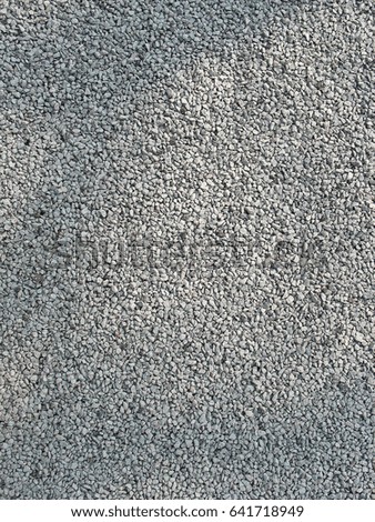 Asphalt with gravel coating.