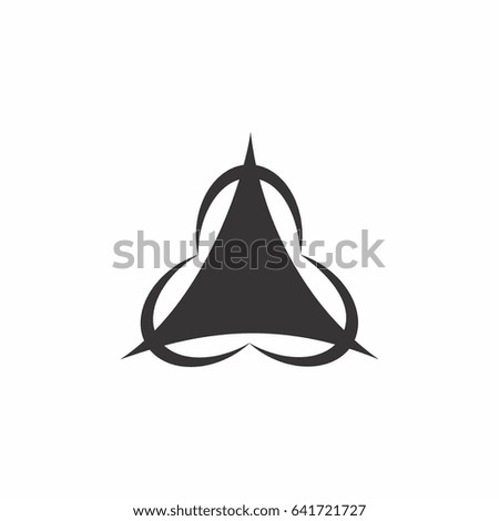 vector of triangle and curve object design