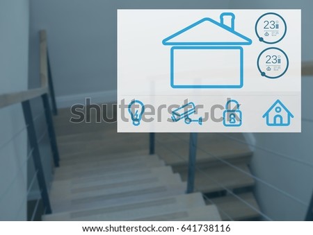 Digital composite of Home automation system App Interface