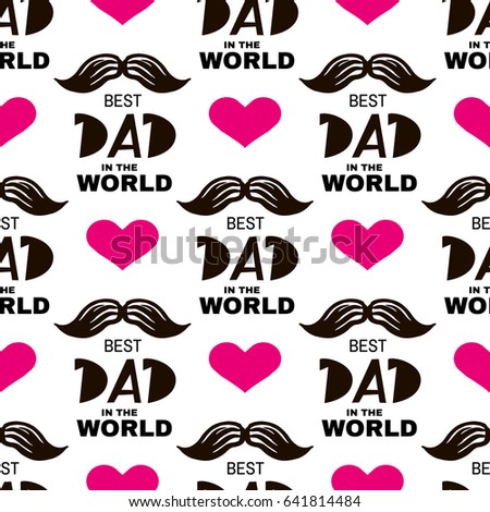 Decorative seamless pattern with  mustaches,shoes. Happy Fathers Day.  Hahd drawn unique funny  background for textile, book covers, manufacturing, wallpapers, print, gift wrap and scrapbooking.