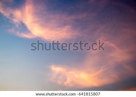 Beautiful cloud sky background in twilight color