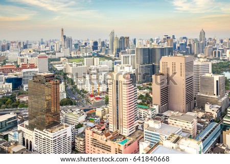 cityscape of Bangkok city , landscape Thailand 