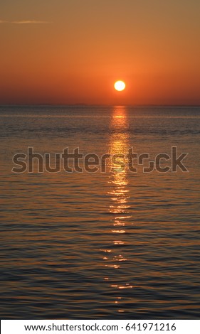 Gorgeous Sunrise over Tampa Bay in Florida.