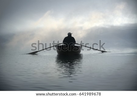 Get lost on the way home / Lost in fog Royalty-Free Stock Photo #641989678