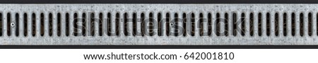 Drainage grating for drain of rain water. Seamless pattern. Isolated seamless texture.