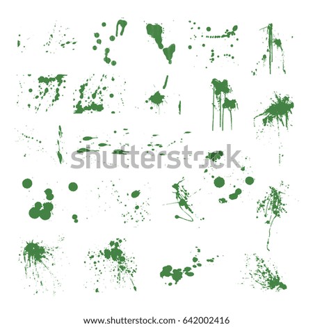 Set of ink spots. Blots and ink splashes for design. A set of elements for decoration. Vector illustration