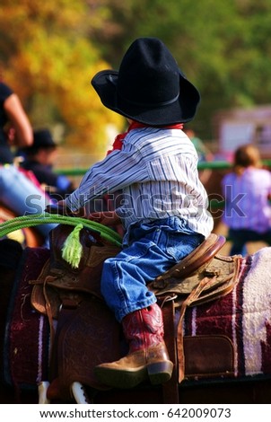 Little Cowboy on Horse